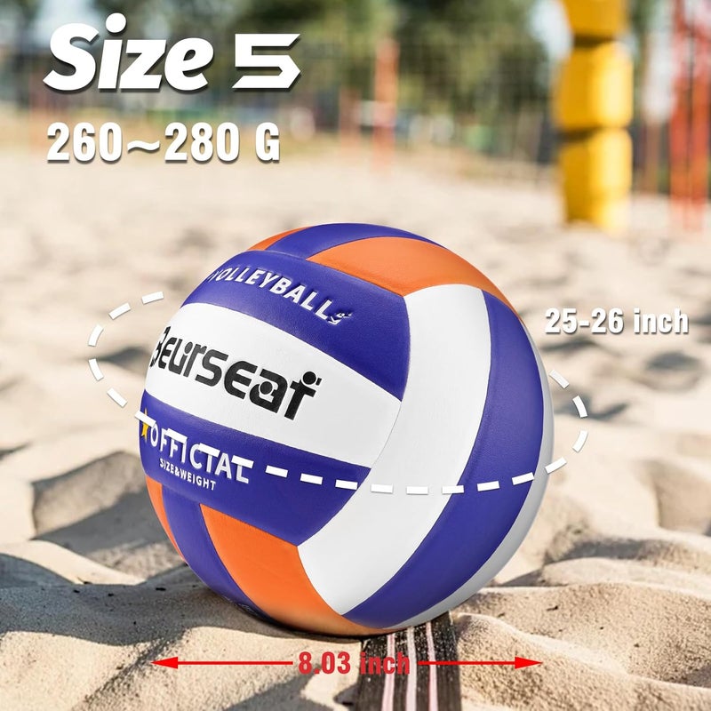Beurseaf Volleyball, Soft Touch Beach Volleyball, Indoor Outdoor Volleyball for Beach Game Training, Official Size 5 - Image 3